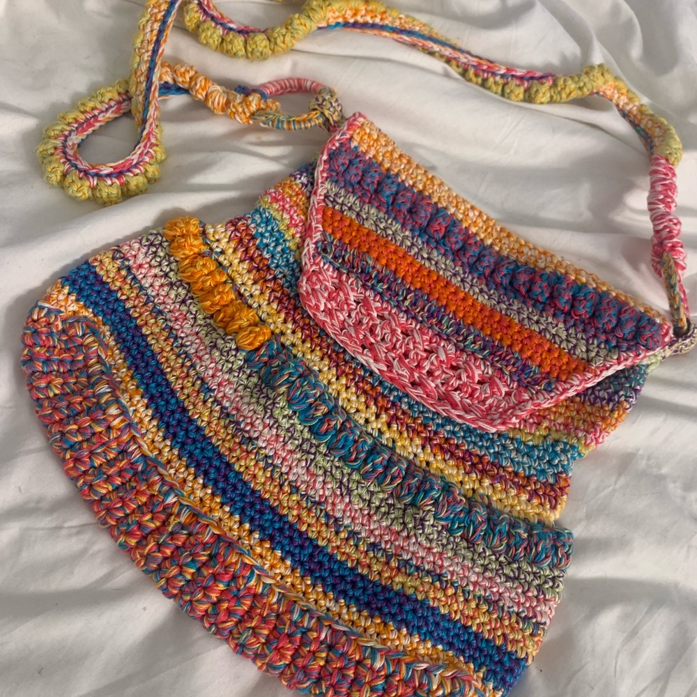 Crotchet tote hobo bag